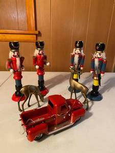 lot 112 image: Lot of Christmas Nutcrackers, Deer, Truck