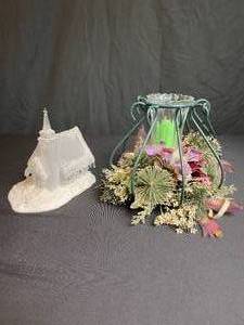 lot 120 image: Candle HolderBattery Operated Church Figurine