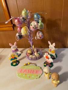 lot 126 image: Egg Tree with Decorative Eggs