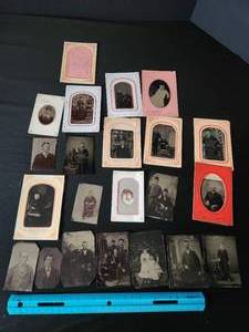 lot 29 image: Lot of Tin Type Pictures late 1800s - early 1900
