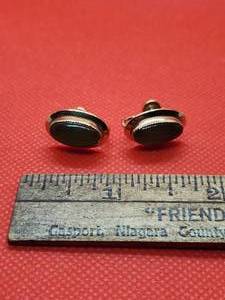 lot 49 image: Vintage 120 12k Gold Filled Signed CC Wind on  Clip Earrings