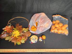 lot 128 image: Lot of Halloween  fall items