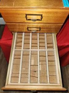 lot 18 image: Vintage wooden organizer with 3 shelves. Great for Jewelry or small collectables