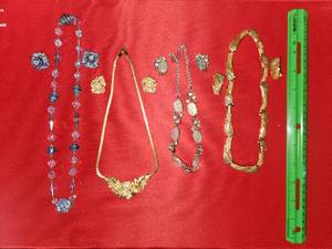 lot 95 image: Lot of 4 Necklaces and Matching clip on earrings