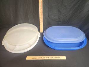 lot 24 image: Tupperware Platter and Serving Tray with lids