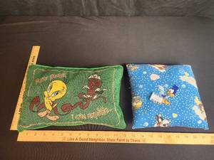 lot 56 image: 2 Tweety Cushions  Pin cushion