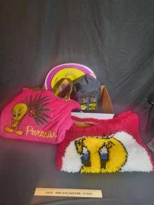 lot 82 image: Tweety lot Handbags placemat more