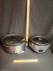 lot 91 image: Lot of 2 crock pots lot B