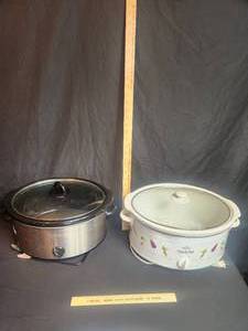lot 92 image: Lot of 2 crock pots lot C ( One is Rival )