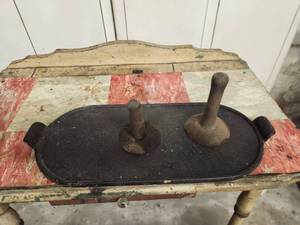 lot 105 image: Griddle, Hog Scrapers