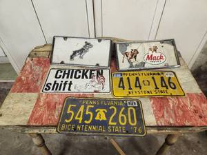lot 83 image: Mack and Pennsylvania License Plates