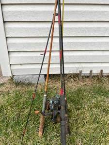 lot 117 image: Lot of Old Fishing Rods (Poor Condition)