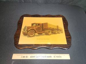 lot 38 image: Mack Truck Plaque