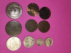 lot 6 image: Old coins Silver and Bronze coins French 1800s