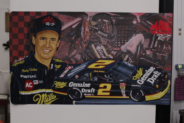 lot 55 image: #2 Rusty Wallace magnetic sign