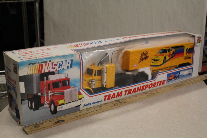 lot 33 image: Nascar Radio Controlled Team Transporter - NIB