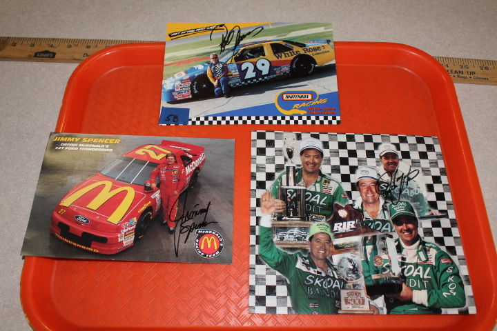 lot 58 image: Nascar signed card LOT