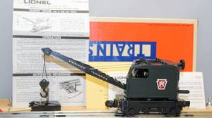 lot 39 image: PRR Burro Crane Motorized Maintenance Car WBOX