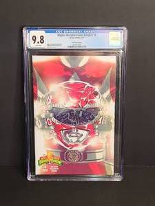 lot 1 image: CGC 9.8 Mighty Morphin Power Rangers #0 Red Ranger Edition White Pages Boom Studios