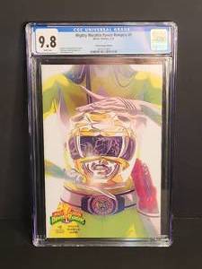 lot 4 image: CGC 9.8 Mighty Morphin Power Rangers #0 Yellow Ranger Edition White Pages Boom Studios