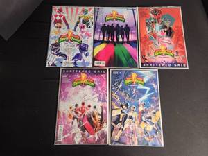 lot 19 image: Mighty Morphin Power Rangers 5 comics 2016 Annual, 2017 Annual, 2018 Annual, 25th Anniversary Special, Shattered Grid #1  Boom Studios
