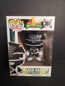 lot 64 image: Funko Pop Television Power Rangers Black Ranger Vinyl Figure #361