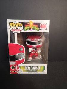 lot 67 image: Funko Pop Television Mighty Morphin Power Rangers Red Ranger #406 Vinyl