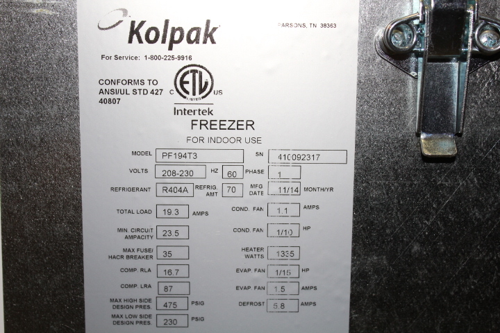 Kolpak Freezer - Complete Drop-in Unit - NEW | New Restaurant Equipment