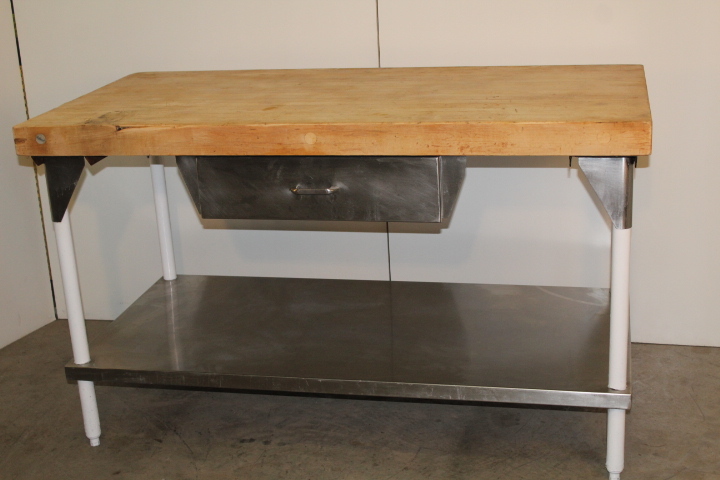 lot 21 image: 5  Butcher Block Bakery Table