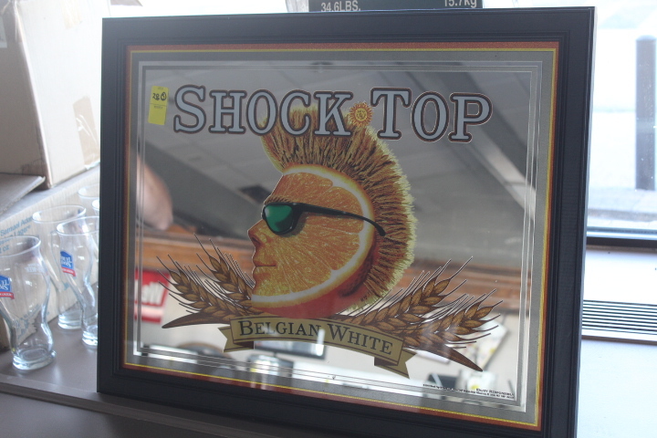 lot 28 image: Shock Top mirror