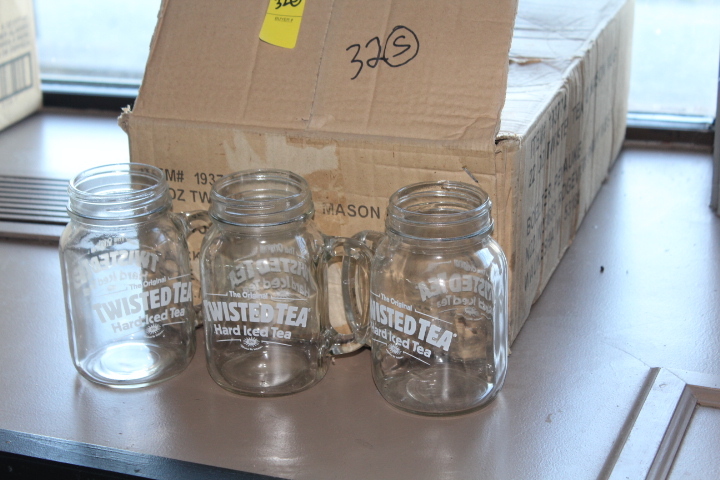 lot 32 image: Twisted Tea Mason Jars lot