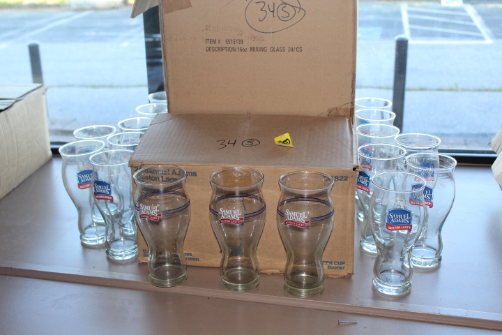 lot 34 image: Samuel Adams glasses lot