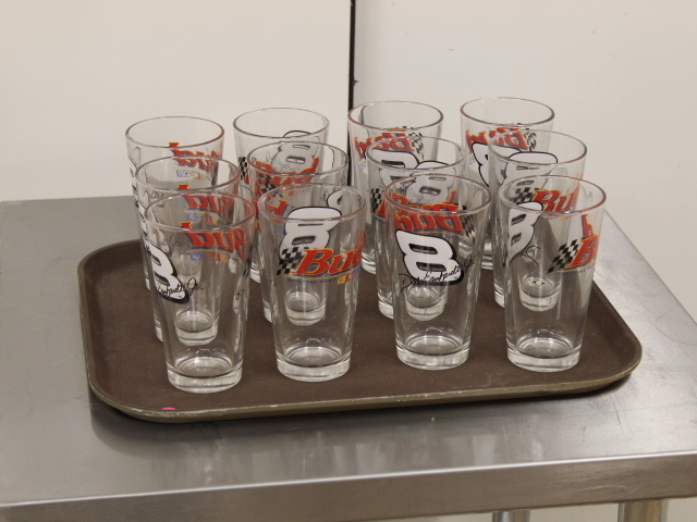 lot 105 image: Nascar Dale Earnhardt Jr. Budweiser Glasses - NEW