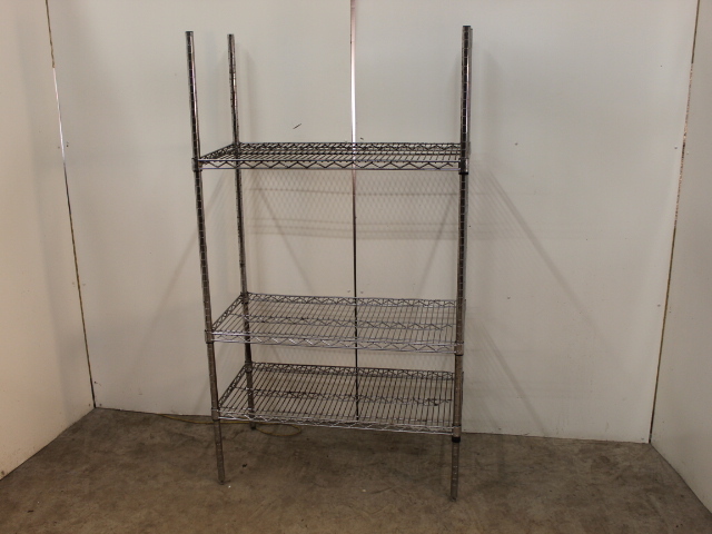 lot 134 image: Metro Style Shelving - 3 tier
