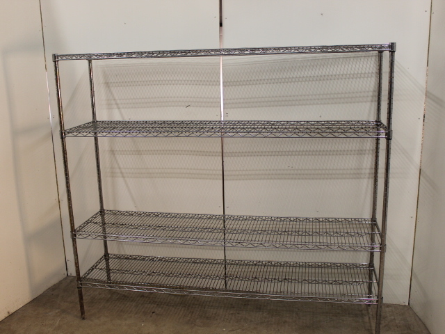 lot 136 image: Metro Style Shelving - 4 tier