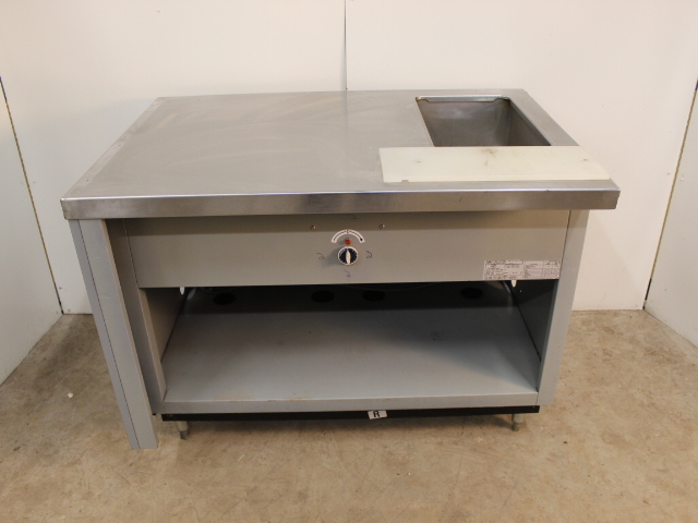 lot 63A image: Stainless Steel cabinet w  heating well