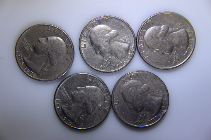 lot 108 image: Bicentennial 1976 Quarters