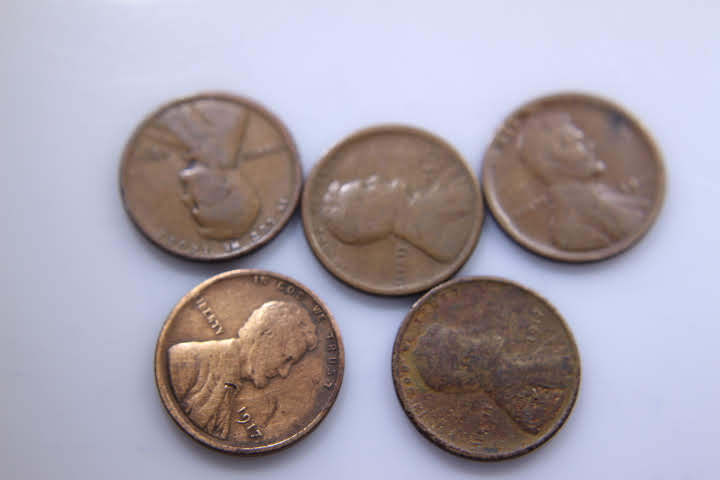lot 151 image: 5- 1917 Pennies