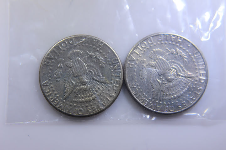 lot 179 image: 2- 1992- P JFK 50 Cent 12 Dollar