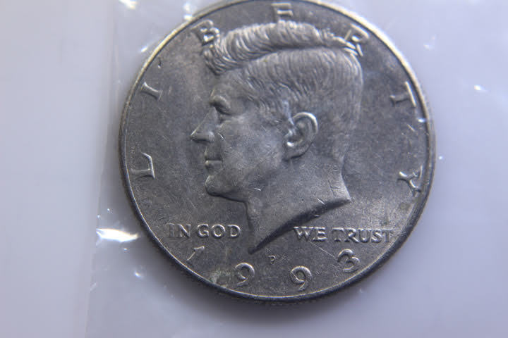 lot 180 image: 1-1993-P JFK 50 Cent 12 Dollar