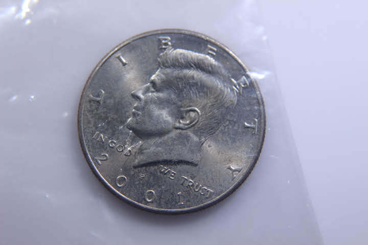 lot 184 image: 1-2001-P JFK 50 Cent 12 Dollar