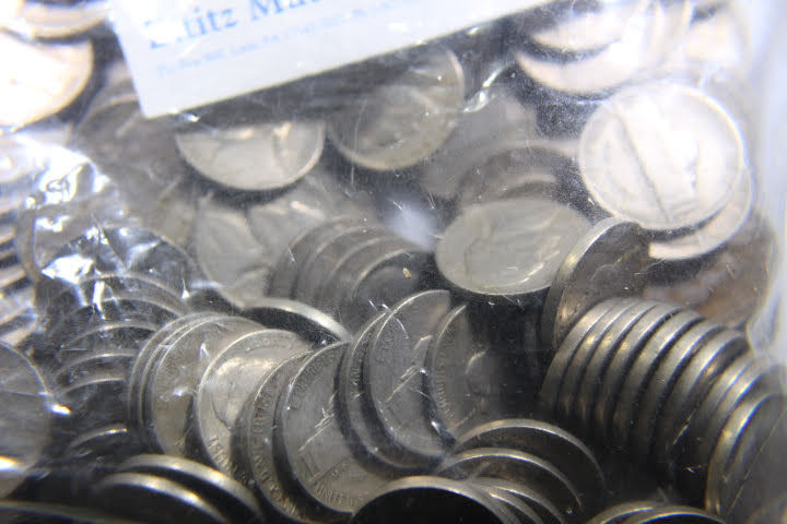 lot 188 image: 200- 1940s Jefferson Nickels
