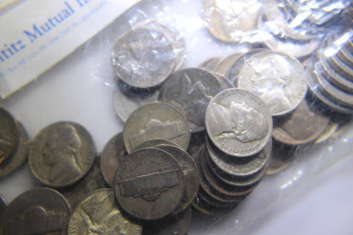 lot 189 image: 89- 1940s Jefferson Nickels