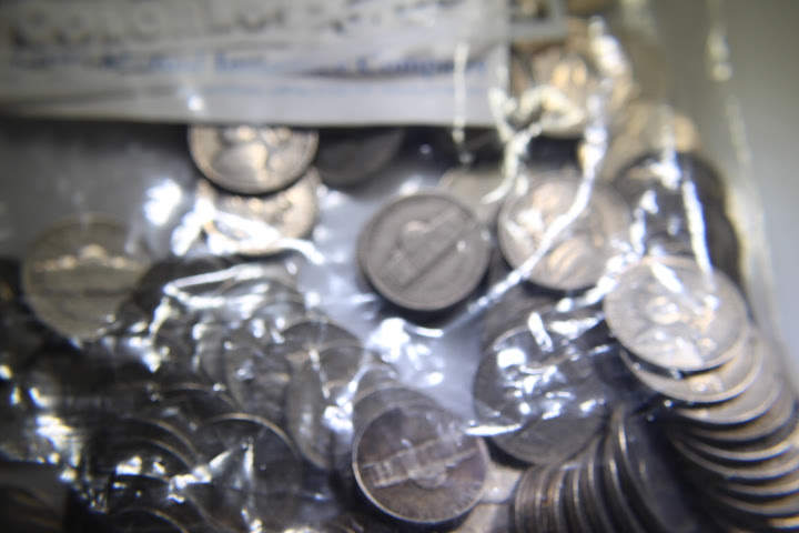 lot 191 image: 100- 1960s Jefferson Nickels