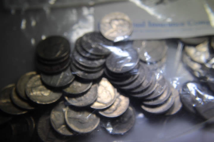 lot 192 image: 64- 1970s Jefferson Nickels