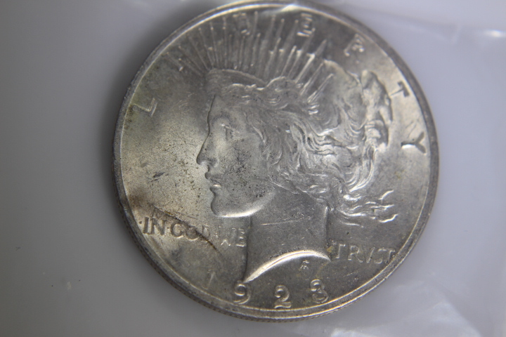 lot 12 image: 1- 1923 Peace Dollar 1$