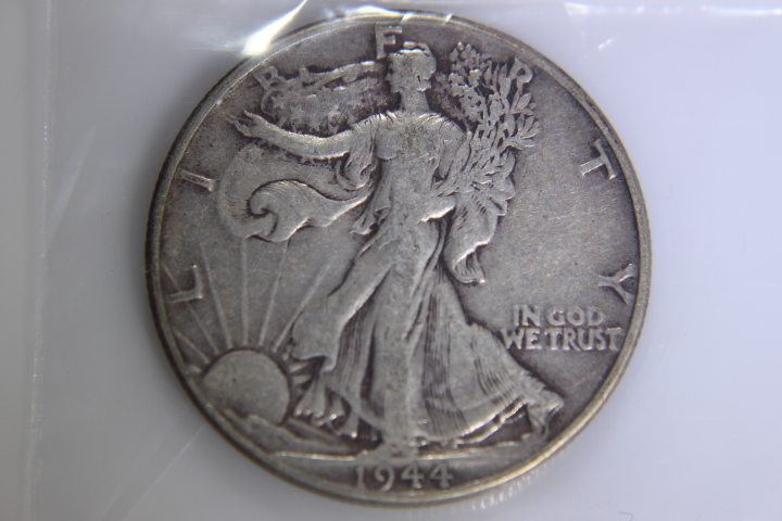 lot 25 image: 1- 1944 Walking Liberty Half Dollar - 50C