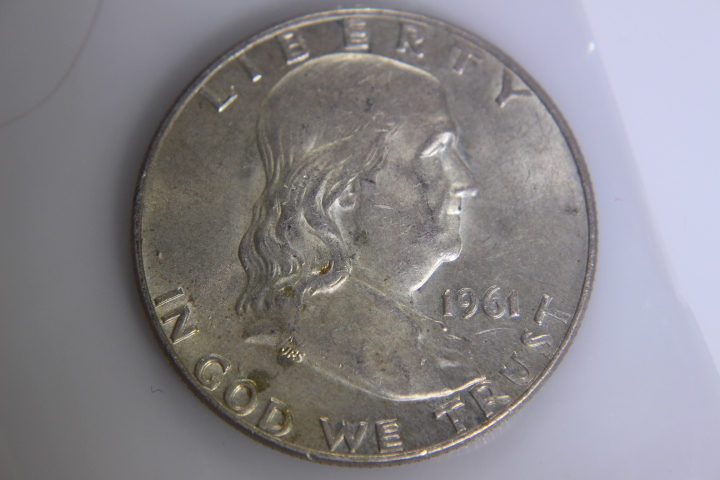 lot 31 image: 1-1961 D Franklin Half Dollar 50C