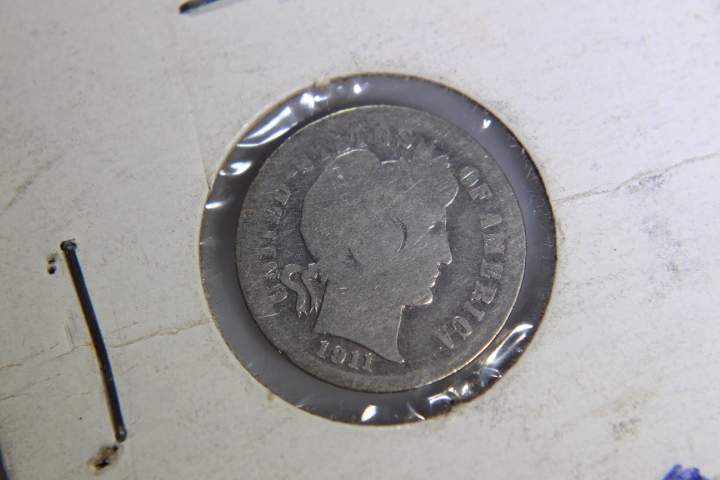 lot 44 image: 8- Barber Dime 10C various dates