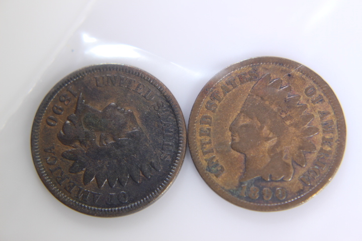 lot 56 image: 2-1890 Indian Head Cent 1C